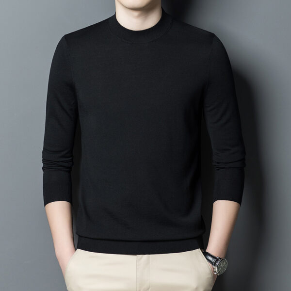 Men's Crew Neck Solid Color Knit Sweater - Image 6