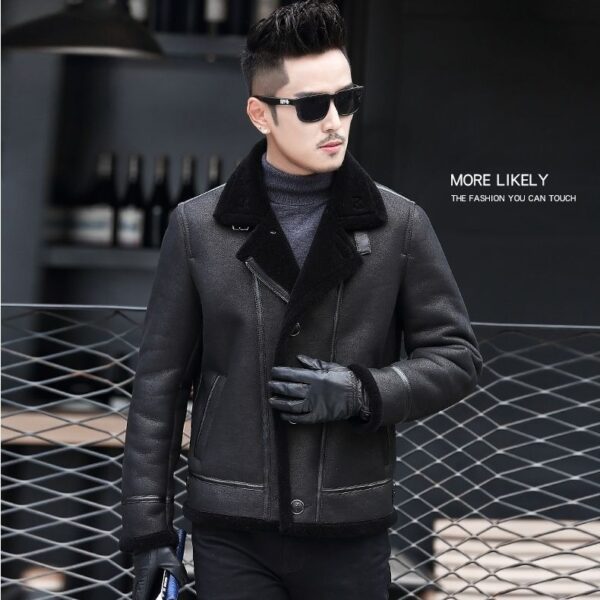 Fashion Personality Fur Integrated Men's Short Coat - Image 2