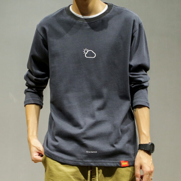 Trendy Brand Simple Printed Sweater Men's Korean Version - Image 3