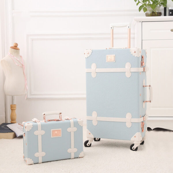 Retro Ladies Luggage Trolley Suitcase - Image 4