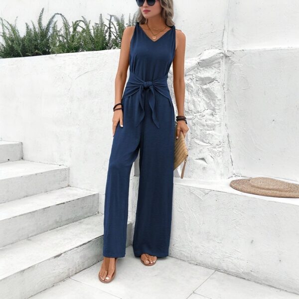 Women's Sleeveless Design Jumpsuit - Image 4