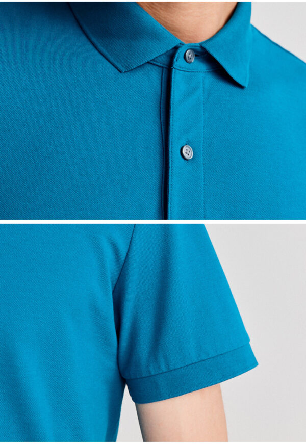 Men's Business Slim Cotton Short Sleeve Polo  Shirt - Image 7