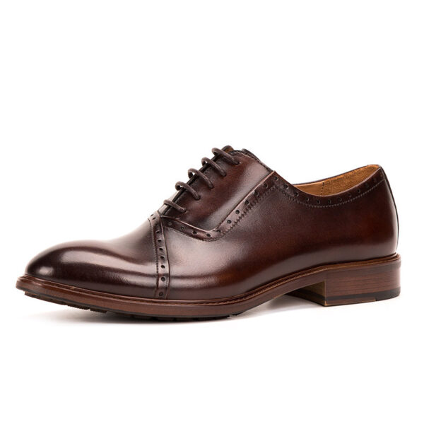 Men's Leather Lace-up Oxford Shoes - Image 2