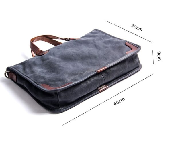 Leather Man's Hand Shoulder Slant Span Bag - Image 4