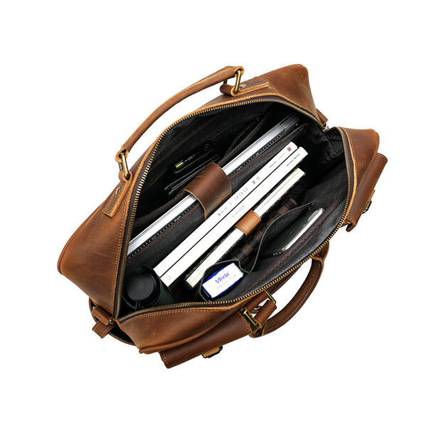 Men's Large Capacity Leather One Shoulder Messenger Bag - Image 3