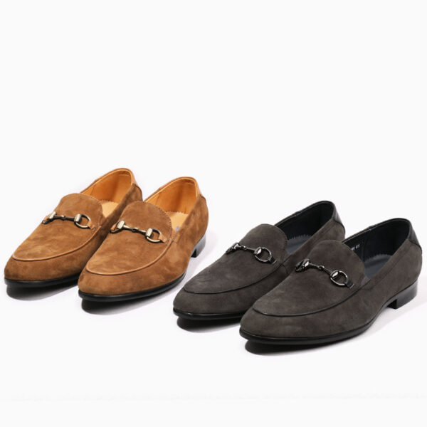 Men's Suede Horsebit Slip-On Shoes - Image 2