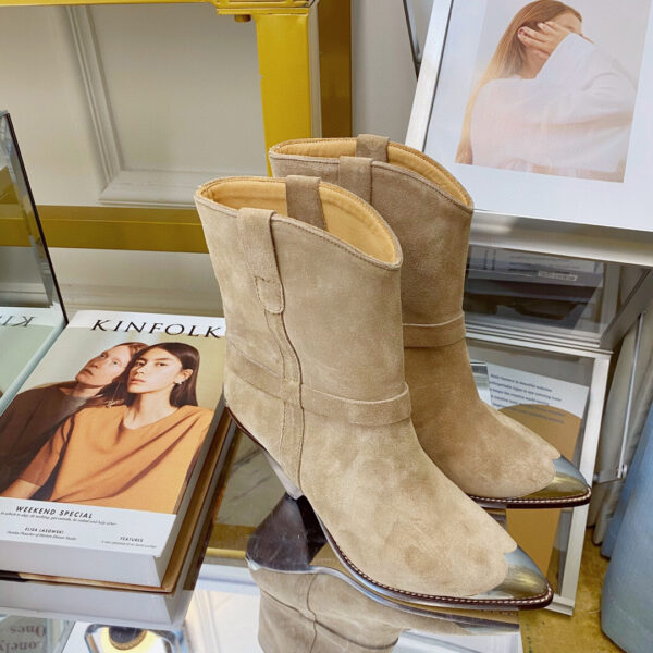 Fashion Pointed And Iron Toe Decorative Short Boots Personalized Martin Boots Trend - Image 2
