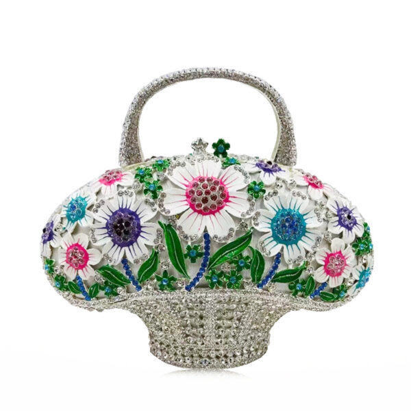 New Banquet Diamond Mini Women's Bag Flower Basket - Image 6