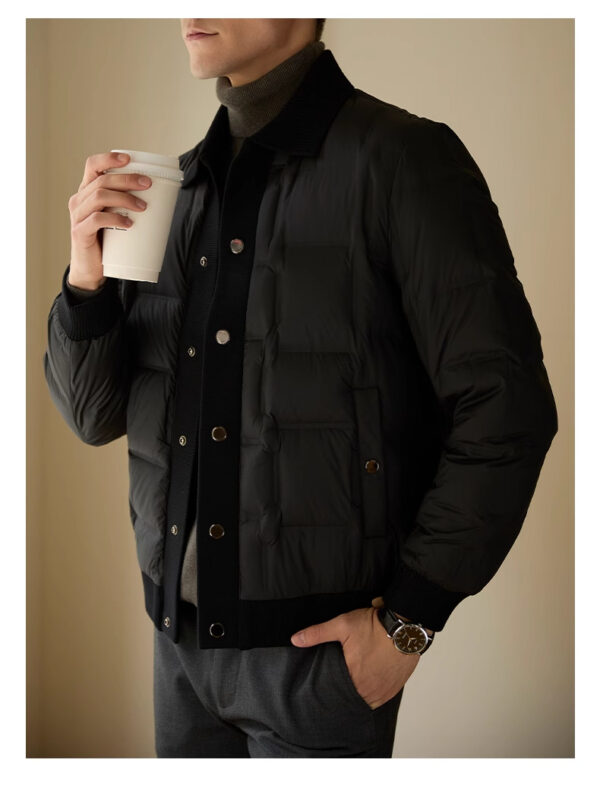 Men's High-end Casual Patchwork Short Coat - Image 6