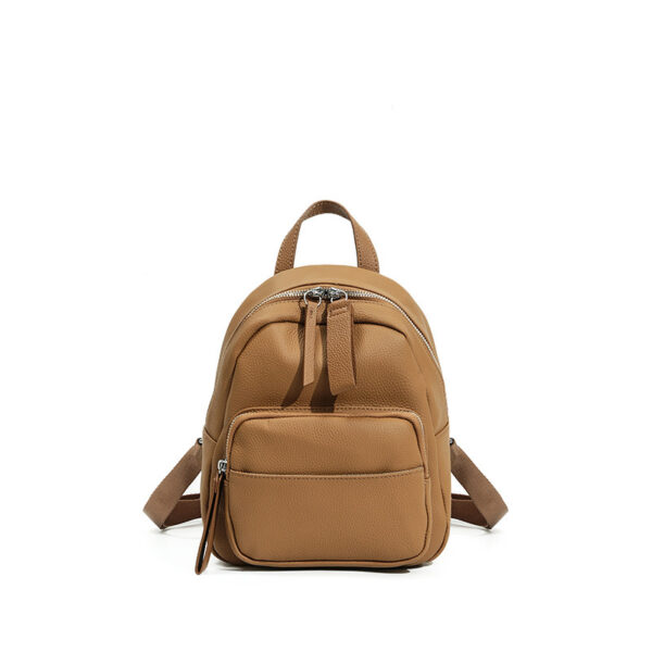 Large Capacity Portable Computer Lightweight Leather Niche Women's Backpack - Image 10