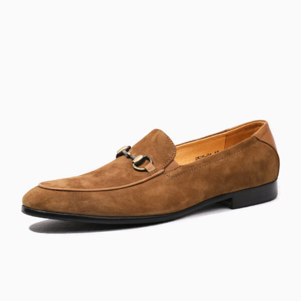 Men's Suede Horsebit Slip-On Shoes - Image 4