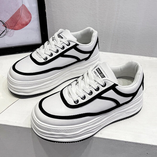 New Small White Women's Shoes Korean Sponge Cake Thick Bottom - Image 2