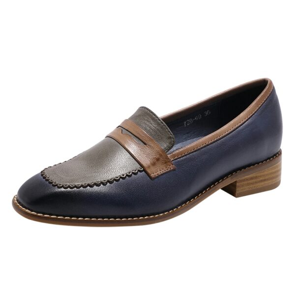 Retro English Style Small Leather Shoes Flat - Image 3