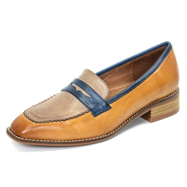 Retro English Style Small Leather Shoes Flat - Image 2