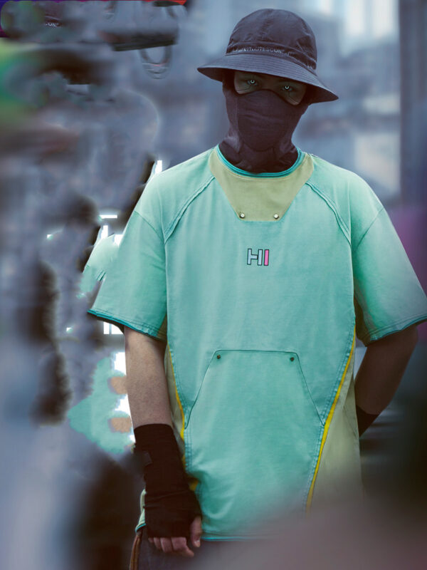Cyberpunk Functional Street Shoulder Drop Short Sleeve - Image 2