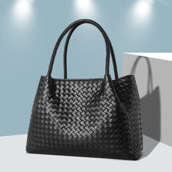 The First Layer of Cowhide Hand-woven Handbags Women's Picture-in-the-mother Bag - Image 5