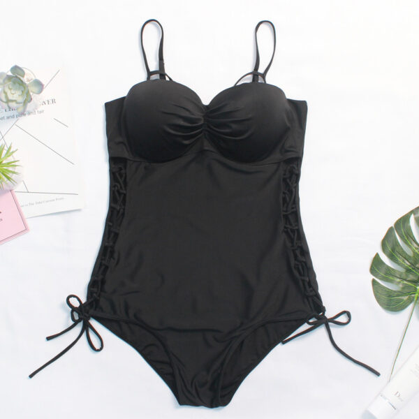 The New One-Piece Sports Swimsuit Women'S Plus Size Fat Mm200 Catties Bikini Sexy Cover Belly Was Thin Hot Spring Swimwear - Image 5
