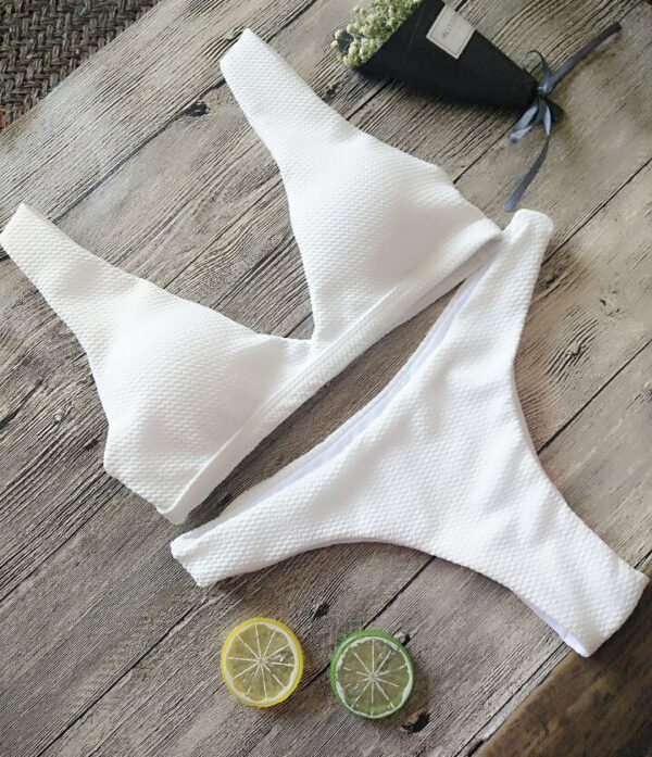Women Bikini Set Swimwear Padded solid Bathing Beachwear - Image 6