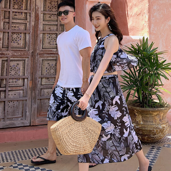 Couples Swimwear Women Bikini Sets Cover Up Mans - Image 2