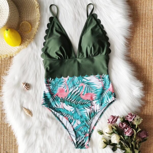Women swimwear Swimsuit Bikini Sexy Plus Size OnePiece - Image 2