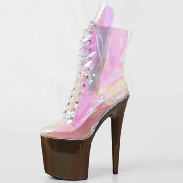 Super High-heeled Short Boots Pole Dance Shoes Nightclub Stage Model Catwalk Shoes - Image 10
