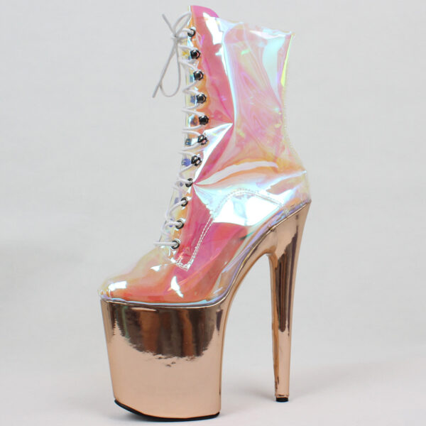 Super High-heeled Short Boots Pole Dance Shoes Nightclub Stage Model Catwalk Shoes - Image 5
