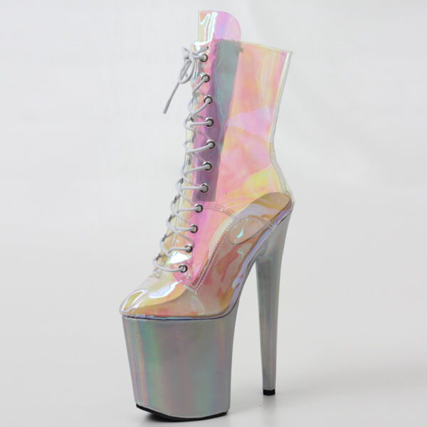 Super High-heeled Short Boots Pole Dance Shoes Nightclub Stage Model Catwalk Shoes - Image 7