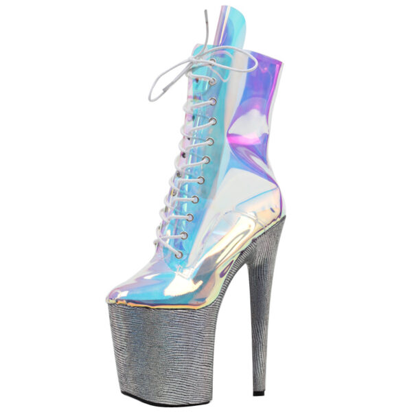 Super High-heeled Short Boots Pole Dance Shoes Nightclub Stage Model Catwalk Shoes - Image 8
