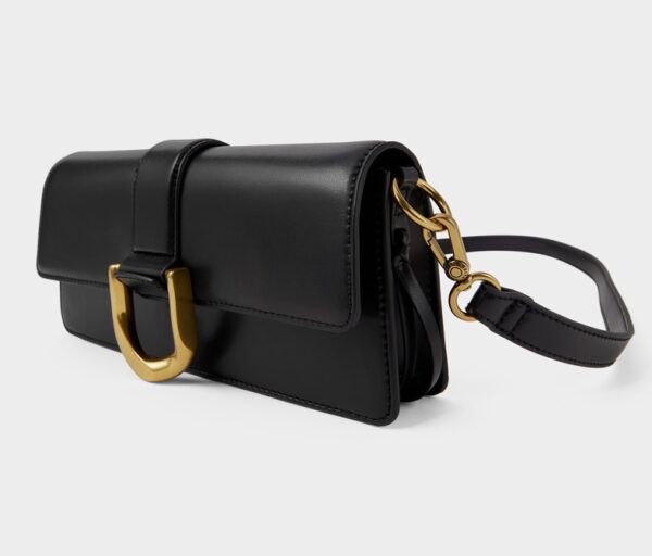 Elegant Horseshoe Buckle Baguette Underarm Bag - Image 3