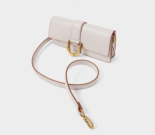 Elegant Horseshoe Buckle Baguette Underarm Bag - Image 4