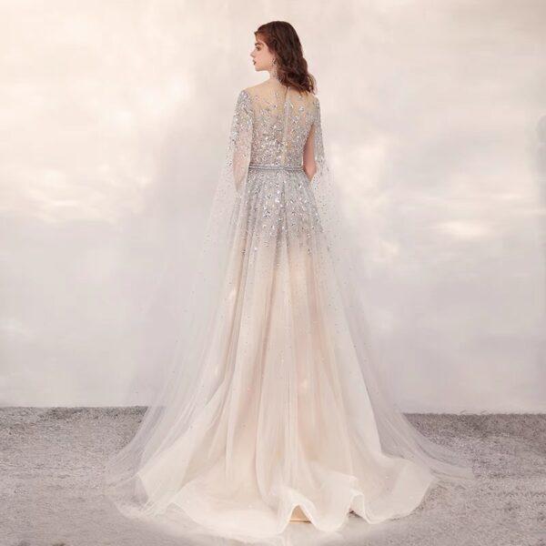 Bride Temperament Thin Long-sleeved Toast Dress - Image 2