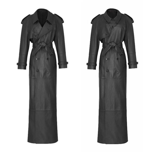 Autumn And Winter New Sheepskin Fried Street Handsome Trench Coat Coat - Image 5