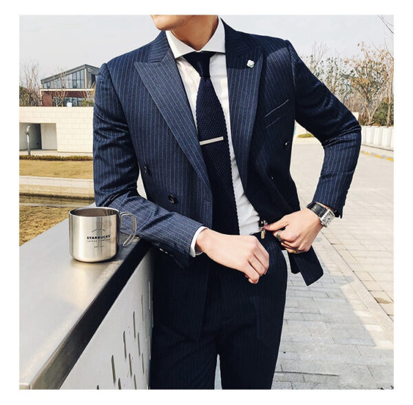Business leisure trend handsome British style wedding suit - Image 5