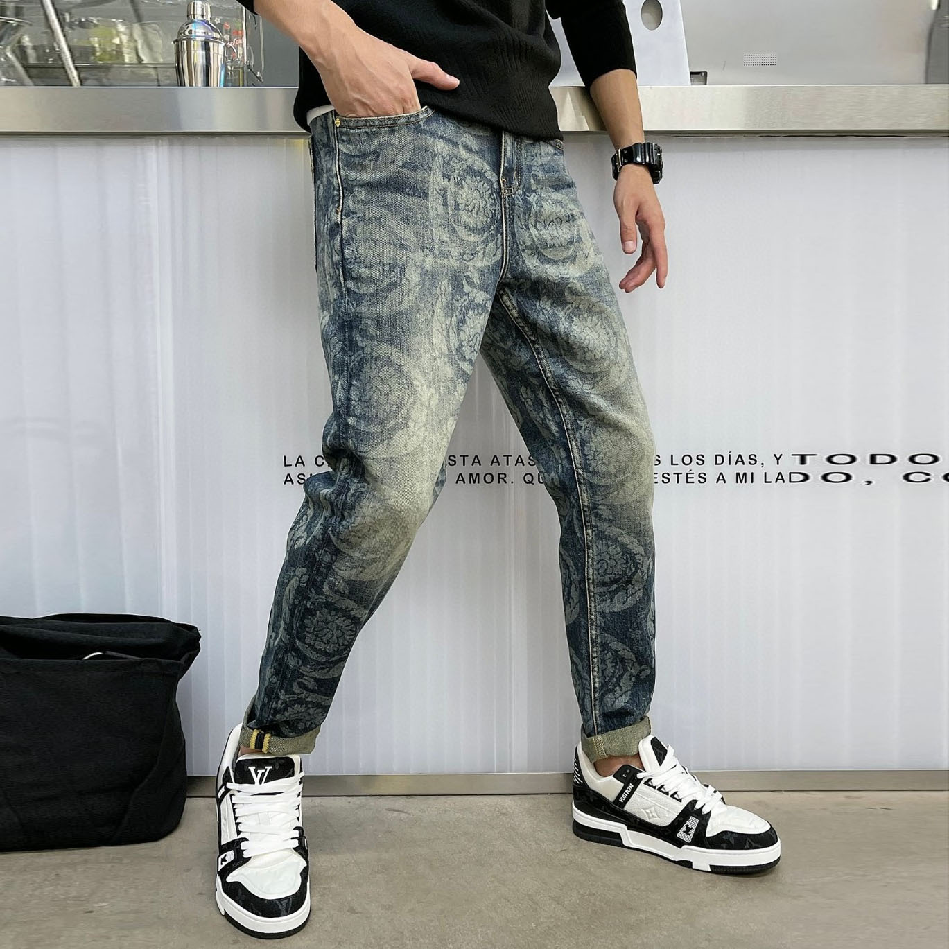 Fashion Men’s Jeans Casual Stretch Pants