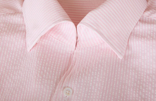 Retro One-piece Collar Striped Long-sleeved Shirt - Image 7