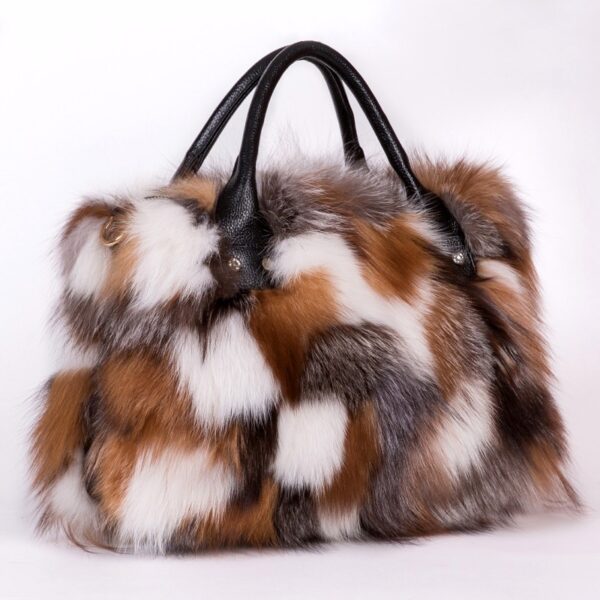 Fur Fox Hair One Shoulder Crossbody Portable Wool Bag - Image 5