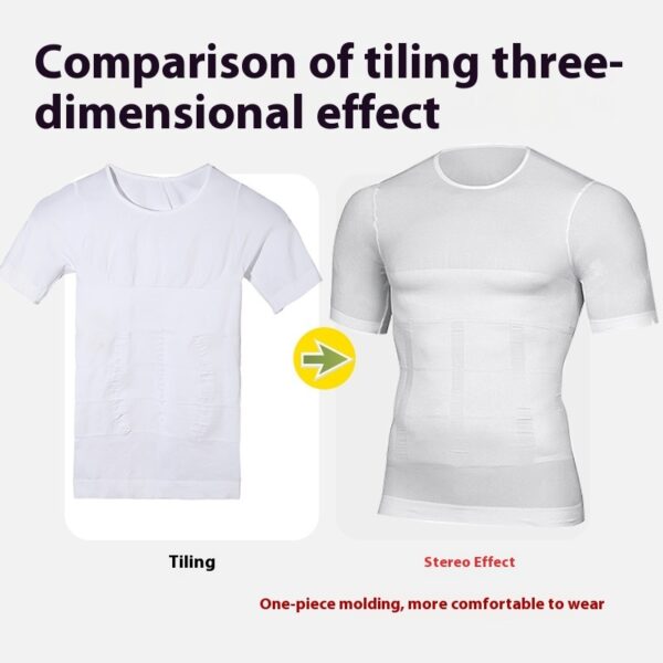 Men's Belly Contracting Chest Cover Sports Workout Bottoming Short Sleeve - Image 4
