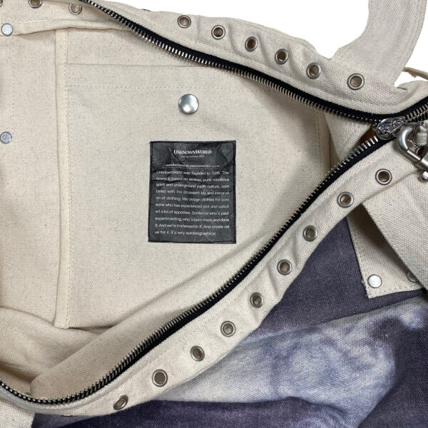 Zip Air-Eyed Printed Tote Canvas Bag - Image 2