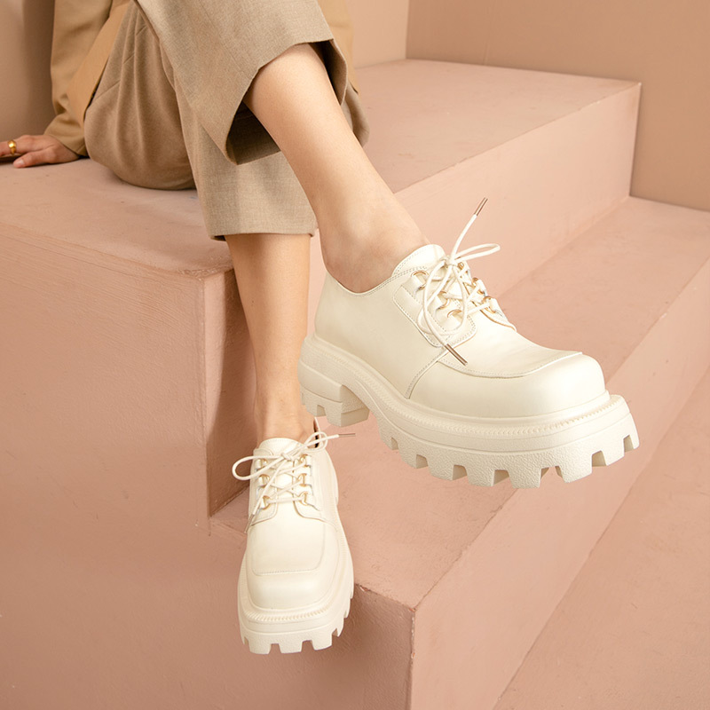 Women’s Square Toe Platform Chunky Heel Platform Shoes