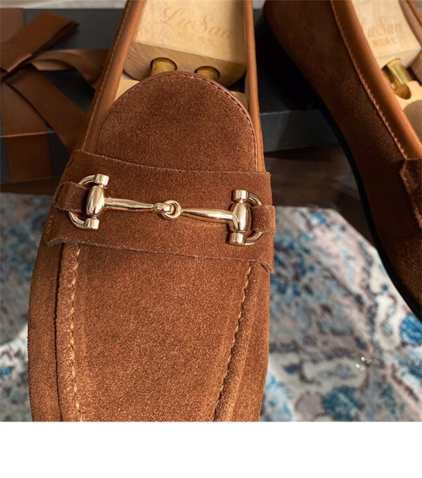 Soft Structure Suede Horsebit Slip On Shoes For Men - Image 2