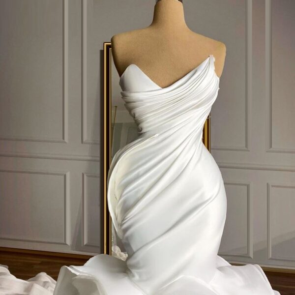Elegant Style New Bra Wrap Hip Long Trailing Dress - Image 3