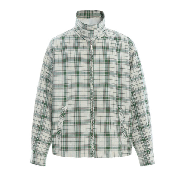 Original Design Jacket In Green Plaid Fabric - Image 5