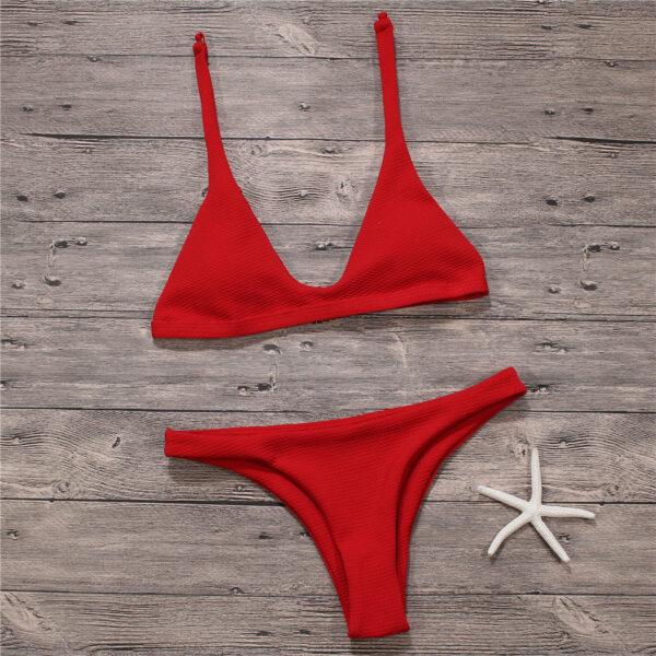 Sexy Bikinis Women Swimsuit Solid Bathing Swim Suit Bikini Set Swimwear Biquini Beachwear - Image 5