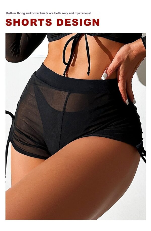 Bikini Four-piece Suit Black Mesh Swimwear Women - Image 8
