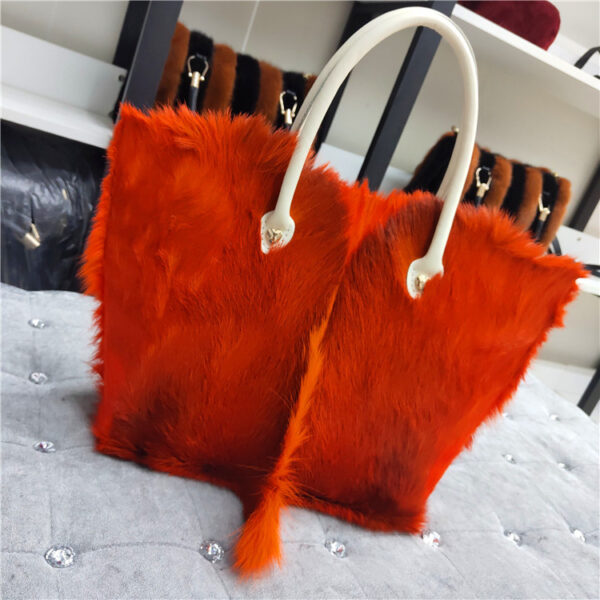 European And American Fashion Minimalist Cowhide Handle Handbag - Image 5