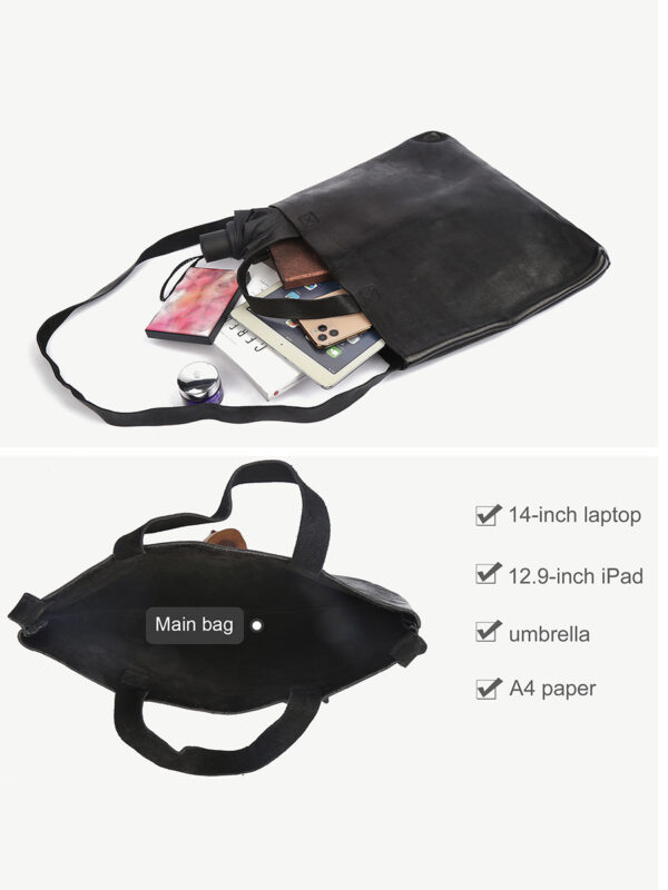 Women's Retro Leather Large Capacity Multi-functional Shoulder Bag - Image 6