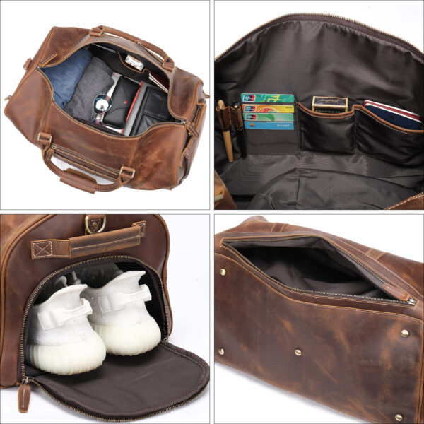 The First Layer Of Cowhide Europe And America Retro Large Capacity Line - Image 4