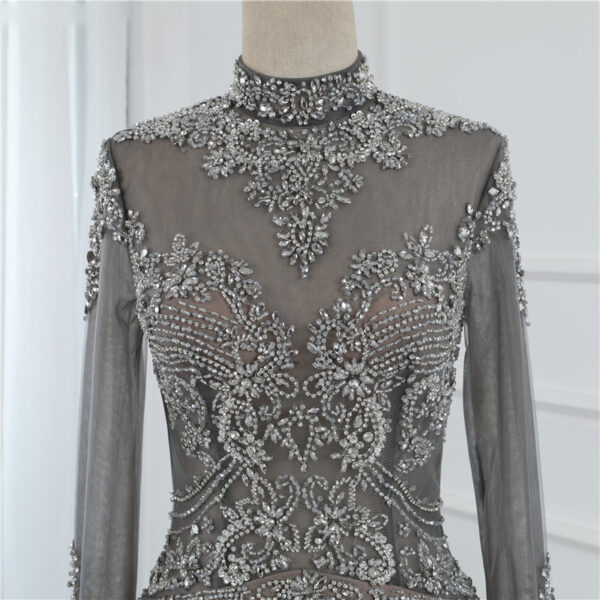 Long sleeve fishtail slim dress - Image 2