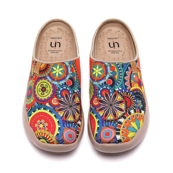 Women's Casual Shoes Painted Walking Slip On Lightweight Loafers Comfortable Canvas Fashion Sneakers - Image 3
