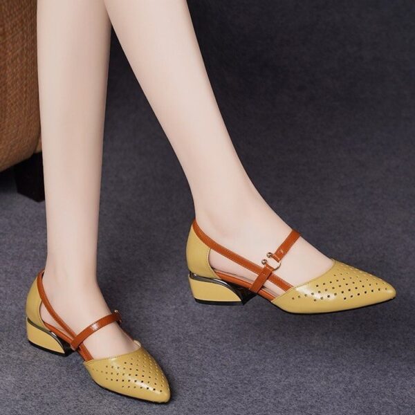 Women's Summer Low Heel Closed Toe Sandals - Image 5